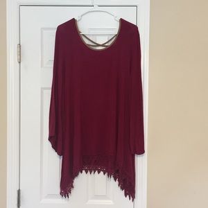 Wine-colored Tunic